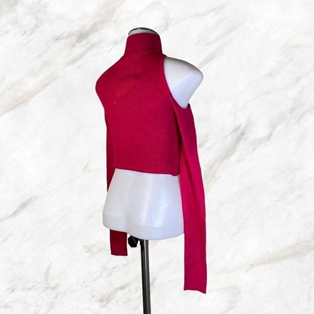 NBD Kyra Cropped Sweater - Raspberry - Picture 4 of 10